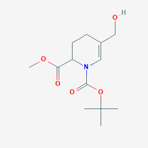 molecular formula C13H21NO5 B2572092 1-O-Tert-butyl 2-O-methyl 5-(hydroxymethyl)-3,4-dihydro-2H-pyridine-1,2-dicarboxylate CAS No. 2322235-61-8
