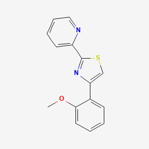 molecular formula C15H12N2OS B2572099 2-[4-(2-Methoxyphenyl)-1,3-thiazol-2-yl]pyridine CAS No. 848904-85-8