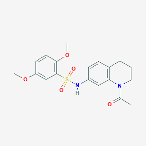molecular formula C19H22N2O5S B2572102 N-(1-acetyl-3,4-dihydro-2H-quinolin-7-yl)-2,5-dimethoxybenzenesulfonamide CAS No. 898423-92-2