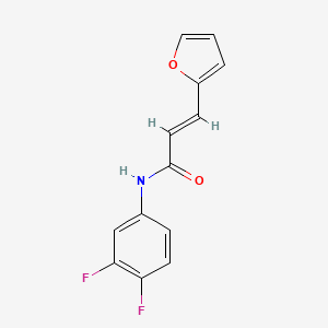 N-(3,4-difluorophenyl)-3-(2-furyl)acrylamide