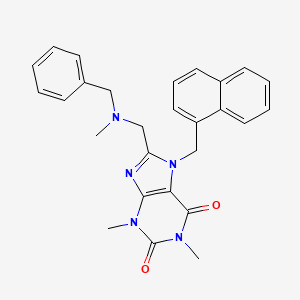 8-{[benzyl(methyl)amino]methyl}-1,3-dimethyl-7-(1-naphthylmethyl)-3,7-dihydro-1H-purine-2,6-dione