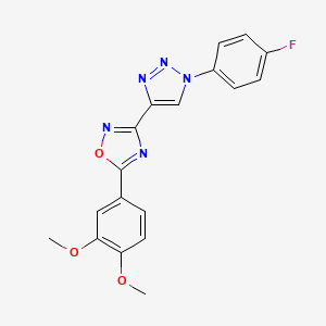 5-(3,4-dimethoxyphenyl)-3-(1-(4-fluorophenyl)-1H-1,2,3-triazol-4-yl)-1,2,4-oxadiazole