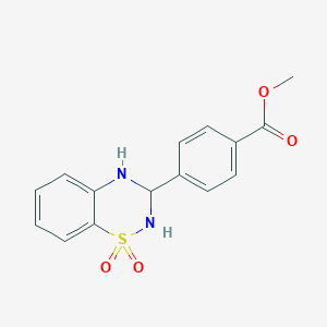 molecular formula C15H14N2O4S B2572121 methyl 4-(1,1-dioxo-3,4-dihydro-2H-1lambda6,2,4-benzothiadiazin-3-yl)benzoate CAS No. 1115393-56-0