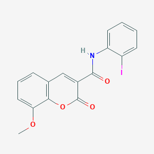 molecular formula C17H12INO4 B2572127 N-(2-iodophenyl)-8-methoxy-2-oxo-2H-chromene-3-carboxamide CAS No. 317327-62-1