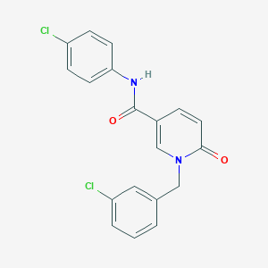 N-(4-chlorophenyl)-1-[(3-chlorophenyl)methyl]-6-oxopyridine-3-carboxamide