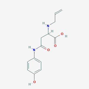 molecular formula C13H16N2O4 B2572132 2-(烯丙氨基)-4-((4-羟基苯基)氨基)-4-氧代丁酸 CAS No. 1026092-97-6