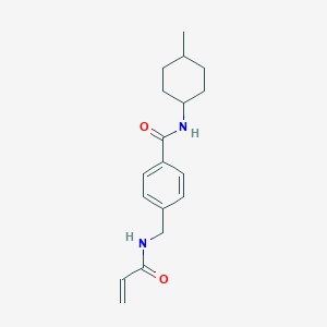 molecular formula C18H24N2O2 B2572170 N-(4-Methylcyclohexyl)-4-[(prop-2-enoylamino)methyl]benzamide CAS No. 2198357-82-1