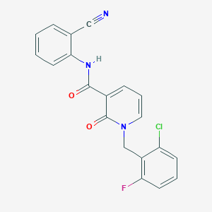 1-(2-chloro-6-fluorobenzyl)-N-(2-cyanophenyl)-2-oxo-1,2-dihydropyridine-3-carboxamide