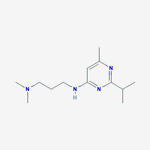 molecular formula C13H24N4 B2572179 N~1~-(2-isopropyl-6-methyl-4-pyrimidinyl)-N~3~,N~3~-dimethyl-1,3-propanediamine CAS No. 691873-29-7