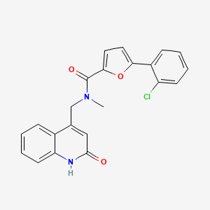 5-(2-chlorophenyl)-N-((2-hydroxyquinolin-4-yl)methyl)-N-methylfuran-2-carboxamide