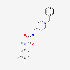 molecular formula C23H29N3O2 B2572184 N1-((1-苄基哌啶-4-基)甲基)-N2-(3,4-二甲基苯基)草酰胺 CAS No. 953201-50-8