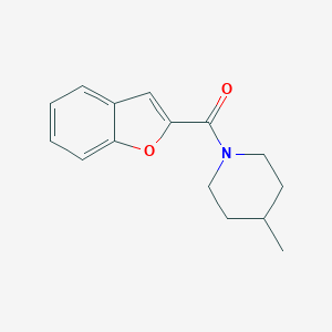 molecular formula C15H17NO2 B257219 1-(1-Benzofuran-2-ylcarbonyl)-4-methylpiperidine 