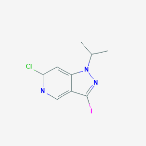 molecular formula C9H9ClIN3 B2572193 6-chloro-3-iodo-1-isopropyl-1H-pyrazolo[4,3-c]pyridine CAS No. 1643499-67-5