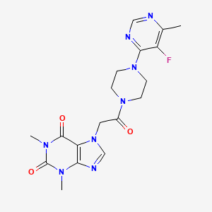 7-[2-[4-(5-Fluoro-6-methylpyrimidin-4-yl)piperazin-1-yl]-2-oxoethyl]-1,3-dimethylpurine-2,6-dione