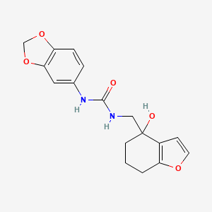 1-(Benzo[d][1,3]dioxol-5-yl)-3-((4-hydroxy-4,5,6,7-tetrahydrobenzofuran-4-yl)methyl)urea