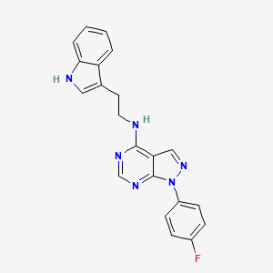 1-(4-fluorophenyl)-N-[2-(1H-indol-3-yl)ethyl]-1H-pyrazolo[3,4-d]pyrimidin-4-amine