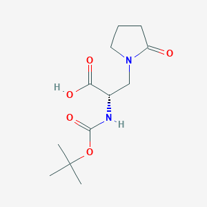 (2S)-2-[(2-Methylpropan-2-yl)oxycarbonylamino]-3-(2-oxopyrrolidin-1-yl)propanoic acid