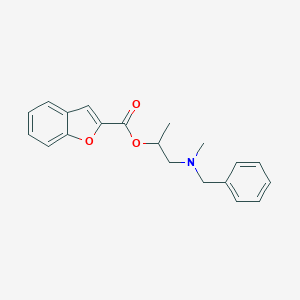 molecular formula C20H21NO3 B257221 1-[Benzyl(methyl)amino]propan-2-yl 1-benzofuran-2-carboxylate 