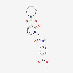 methyl 4-(2-(3-(azepan-1-ylsulfonyl)-2-oxopyridin-1(2H)-yl)acetamido)benzoate