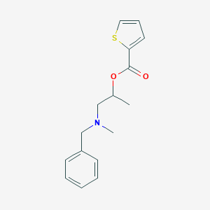 molecular formula C16H19NO2S B257222 1-[Benzyl(methyl)amino]propan-2-yl thiophene-2-carboxylate 