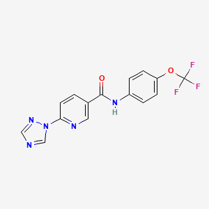 6-(1H-1,2,4-triazol-1-yl)-N-[4-(trifluoromethoxy)phenyl]nicotinamide