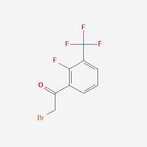 molecular formula C9H5BrF4O B2572236 2-Fluoro-3-(trifluoromethyl)phenacyl bromide CAS No. 537050-11-6