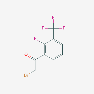 molecular formula C9H5BrF4O B2572236 2-フルオロ-3-(トリフルオロメチル)フェナシルブロミド CAS No. 537050-11-6