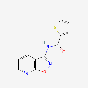 molecular formula C11H7N3O2S B2572242 N-([1,2]oxazolo[5,4-b]pyridin-3-yl)thiophene-2-carboxamide CAS No. 1021113-42-7