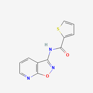 molecular formula C11H7N3O2S B2572242 N-([1,2]Oxazolo[5,4-b]pyridin-3-yl)thiophen-2-carboxamid CAS No. 1021113-42-7