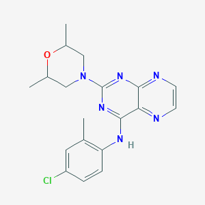 molecular formula C19H21ClN6O B2572244 N-(4-chloro-2-methylphenyl)-2-(2,6-dimethylmorpholin-4-yl)pteridin-4-amine CAS No. 946298-33-5