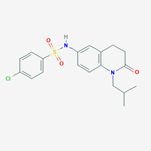 B2572250 4-chloro-N~1~-(1-isobutyl-2-oxo-1,2,3,4-tetrahydro-6-quinolinyl)-1-benzenesulfonamide CAS No. 941955-46-0