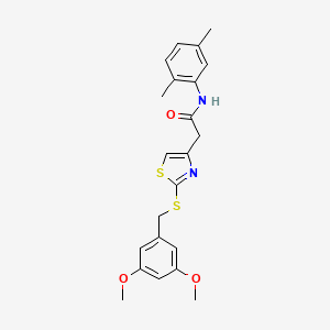 2-(2-((3,5-dimethoxybenzyl)thio)thiazol-4-yl)-N-(2,5-dimethylphenyl)acetamide