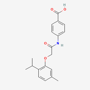 molecular formula C19H21NO4 B2572262 4-{[(2-Isopropyl-5-methylphenoxy)acetyl]amino}benzoic acid CAS No. 308298-80-8