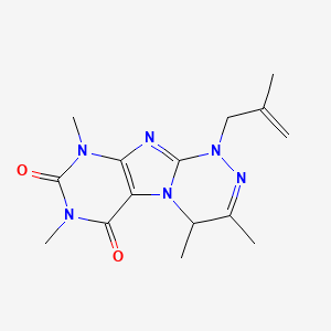 molecular formula C15H20N6O2 B2572263 3,4,7,9-Tetramethyl-1-(2-methylprop-2-enyl)-4H-purino[8,7-c][1,2,4]triazine-6,8-dione CAS No. 898412-92-5