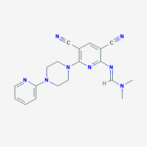 N'-[3,5-dicyano-6-(4-pyridin-2-ylpiperazin-1-yl)pyridin-2-yl]-N,N-dimethylmethanimidamide