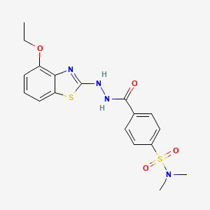 4-(2-(4-ethoxybenzo[d]thiazol-2-yl)hydrazinecarbonyl)-N,N-dimethylbenzenesulfonamide