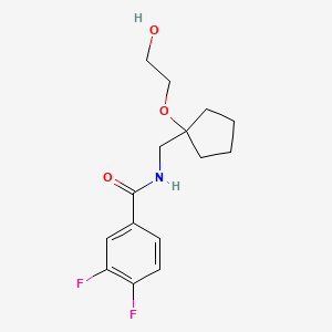 3,4-difluoro-N-((1-(2-hydroxyethoxy)cyclopentyl)methyl)benzamide