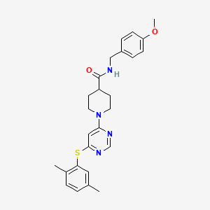 1-[6-({2-[(4-chloro-2-methoxy-5-methylphenyl)amino]-2-oxoethyl}thio)pyridazin-3-yl]-N-cyclopropylpiperidine-3-carboxamide