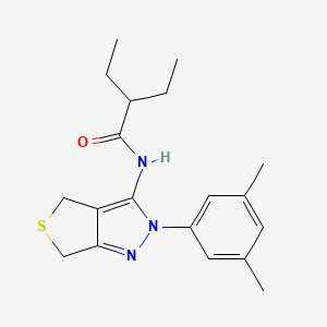 molecular formula C19H25N3OS B2572293 N-(2-(3,5-二甲苯基)-4,6-二氢-2H-噻吩并[3,4-c]吡唑-3-基)-2-乙基丁酰胺 CAS No. 396723-92-5