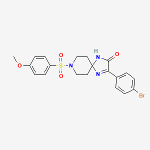 3-(4-Bromophenyl)-8-((4-methoxyphenyl)sulfonyl)-1,4,8-triazaspiro[4.5]dec-3-en-2-one