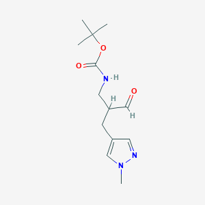 tert-butyl N-{2-[(1-methyl-1H-pyrazol-4-yl)methyl]-3-oxopropyl}carbamate