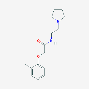 molecular formula C15H22N2O2 B257230 2-(2-methylphenoxy)-N-[2-(pyrrolidin-1-yl)ethyl]acetamide 