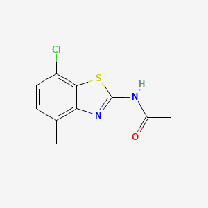 molecular formula C10H9ClN2OS B2572301 N-(7-chloro-4-methylbenzo[d]thiazol-2-yl)acetamide CAS No. 912758-37-3