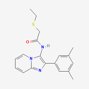 N-[2-(3,5-Dimethylphenyl)imidazo[1,2-a]pyridin-3-yl]-2-ethylsulfanylacetamide