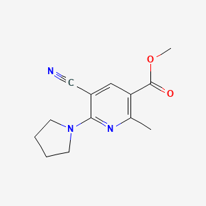 Methyl 5-cyano-2-methyl-6-(1-pyrrolidinyl)nicotinate