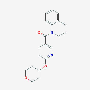 N-ethyl-6-((tetrahydro-2H-pyran-4-yl)oxy)-N-(o-tolyl)nicotinamide