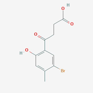 molecular formula C11H11BrO4 B2572332 4-(5-Bromo-2-hydroxy-4-methylphenyl)-4-oxobutanoic acid CAS No. 2172600-53-0