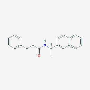 molecular formula C21H21NO B257234 N-[1-(2-naphthyl)ethyl]-3-phenylpropanamide 