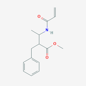 molecular formula C15H19NO3 B2572344 Methyl 2-benzyl-3-(prop-2-enoylamino)butanoate CAS No. 2411256-36-3