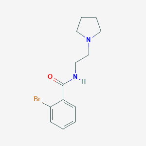 molecular formula C13H17BrN2O B257235 2-bromo-N-[2-(pyrrolidin-1-yl)ethyl]benzamide 